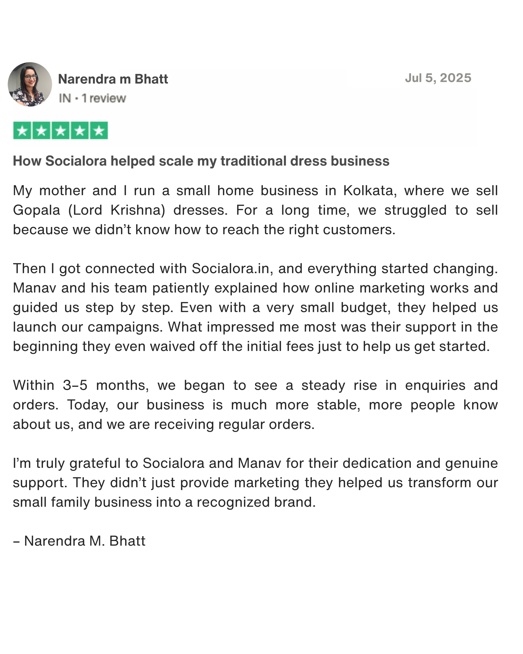 Client Testimonial 5